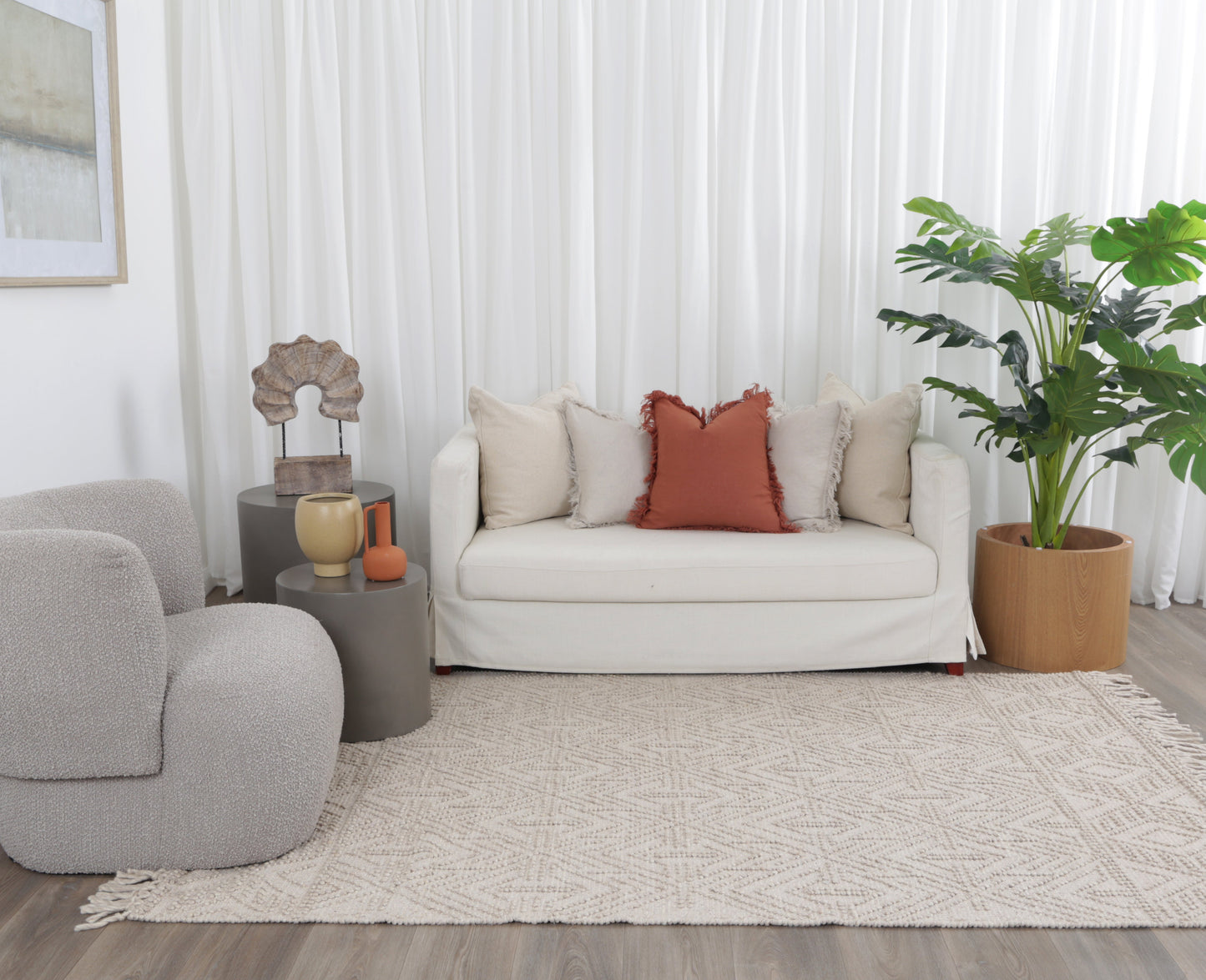 Diogo Tribal in Brown Wool Rug