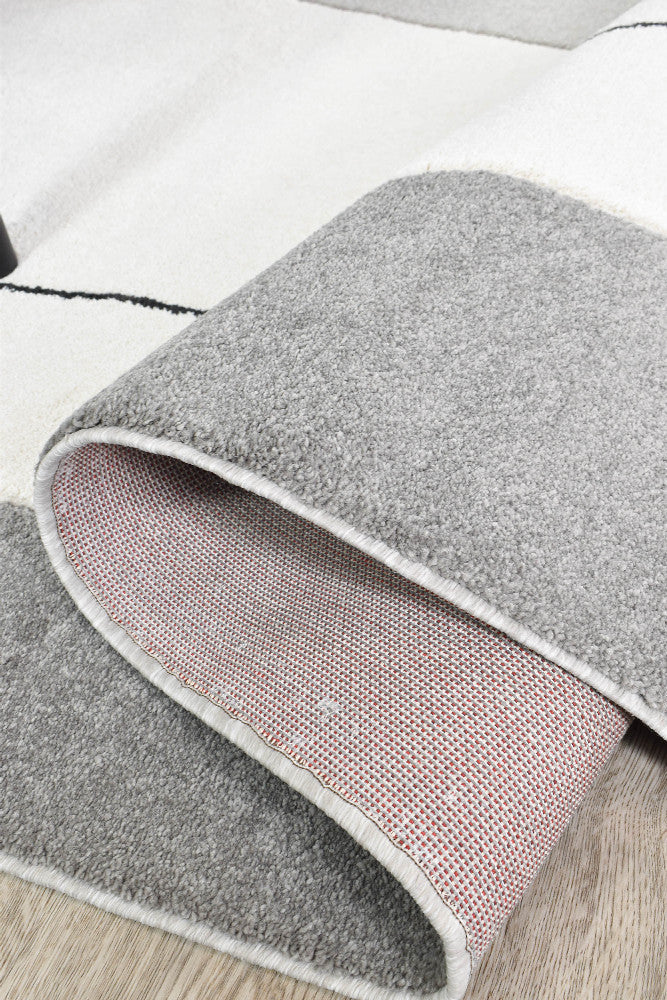 Aria in Grey & Red Rug