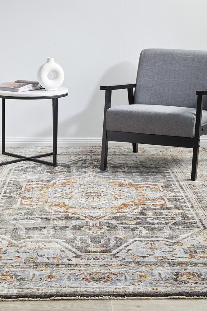 Jai Grey & Rust Rug
