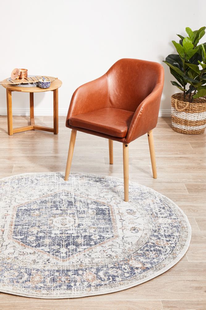 Mayfair Chloe Blue Round Rug