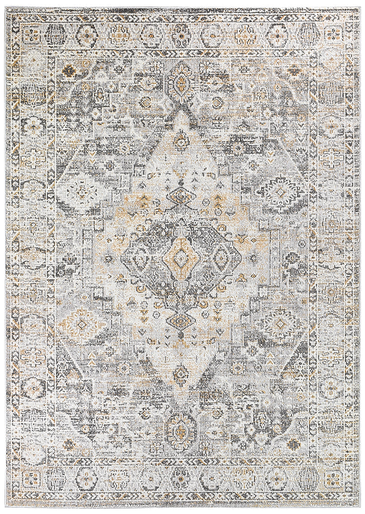 Menara 320 in Grey & Mustard Rug Cheapest Rugs Online