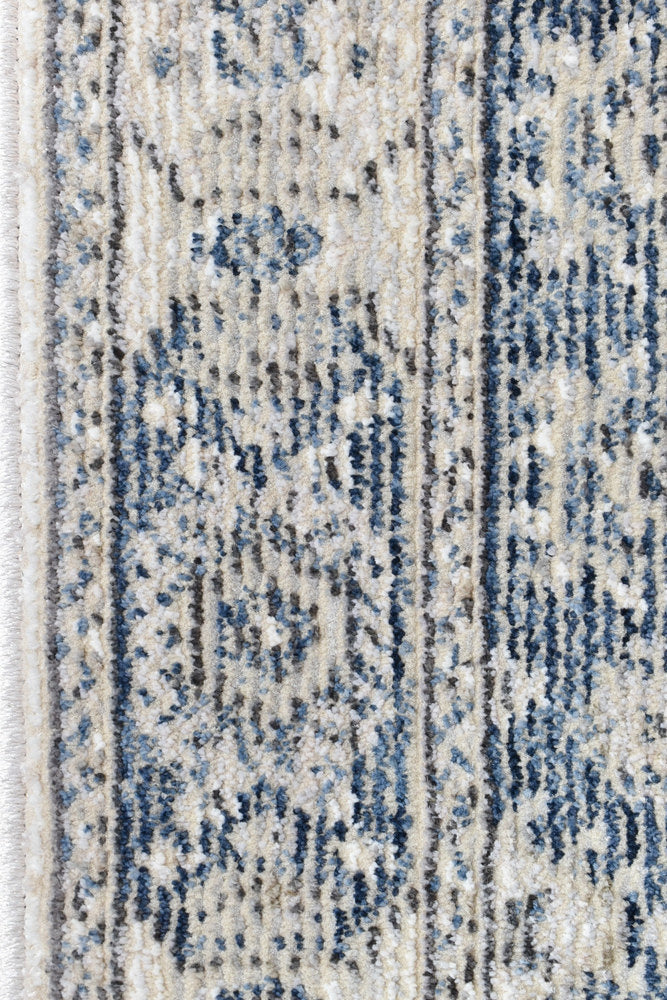 Menara 161 in Cream & Blue Rug