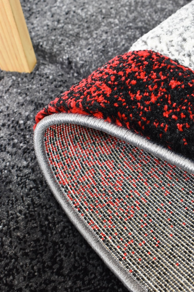 Novus 54 in Grey & Red Rug