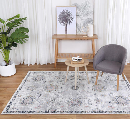 Limani Traditional Rug In Grey & Multi