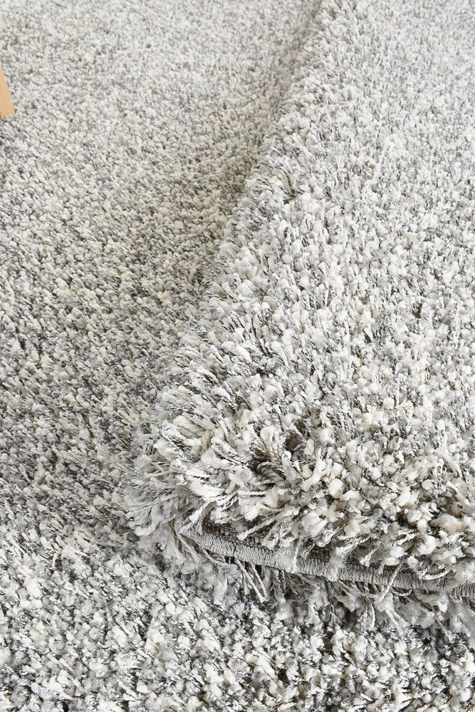 Plain Portland Shaggy Rug Grey 6699
