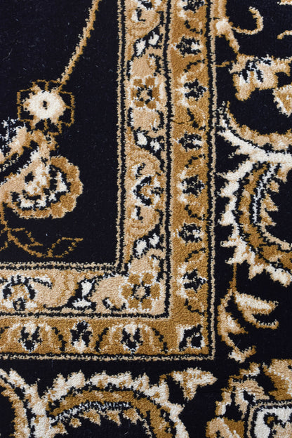 Vienna Opulent Charm Traditional in Black Rug