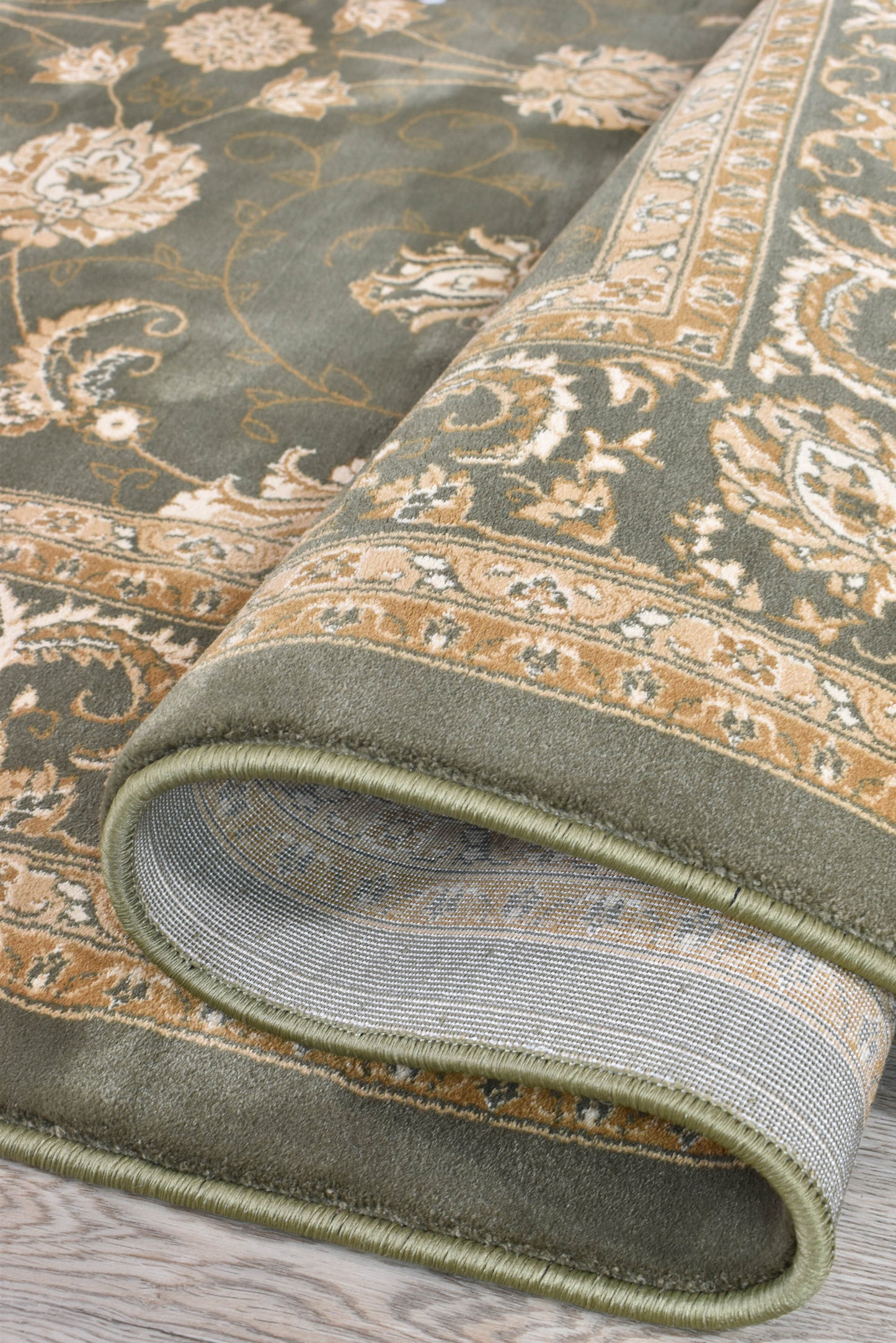 Vienna Opulent Charm Traditional in Green Rug