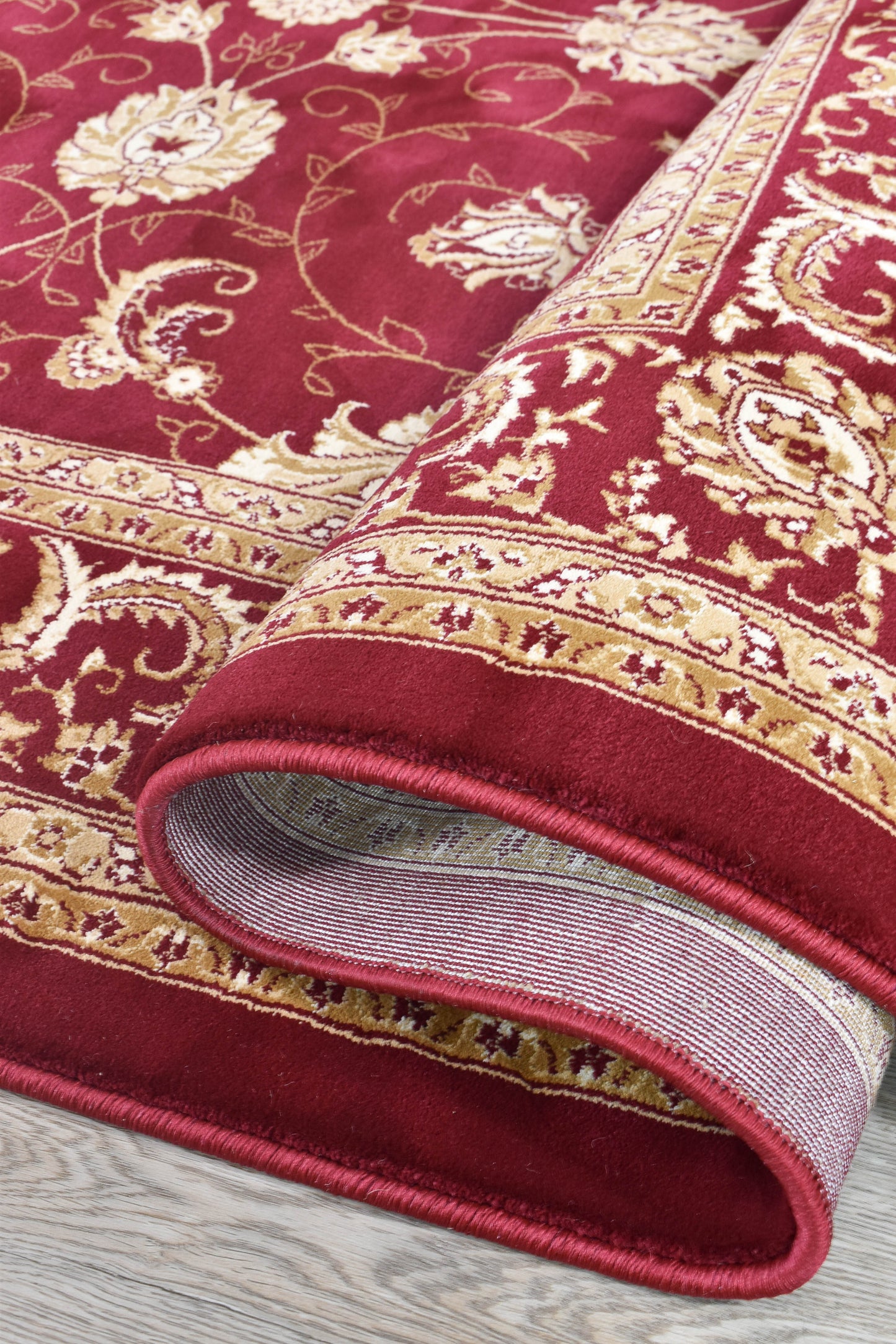 Vienna Opulent Charm Traditional in Red Rug