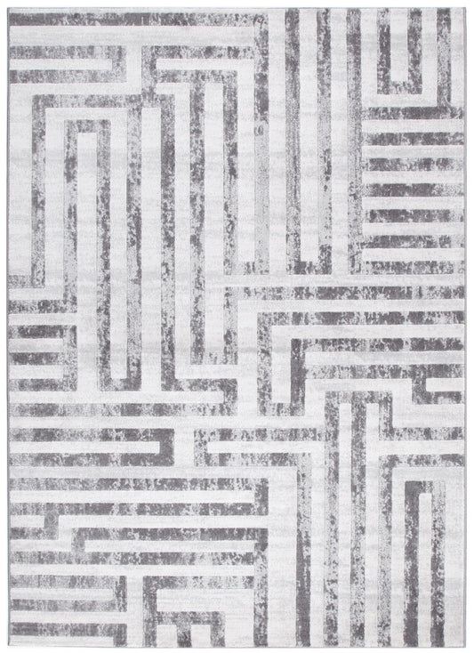 Ruby Maze in Grey Rug