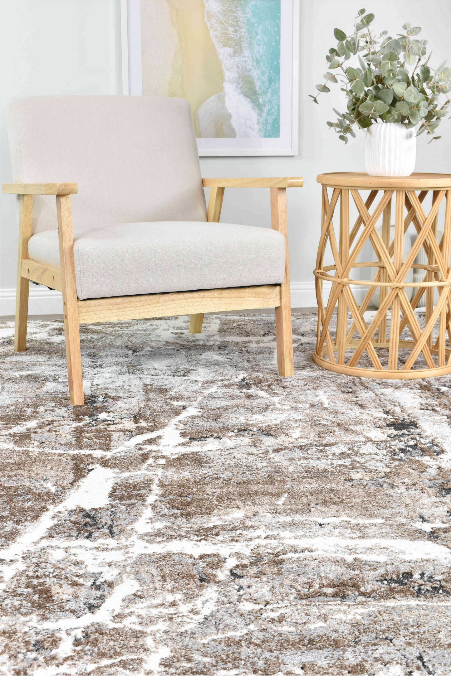 Roman in Brown Land Rug