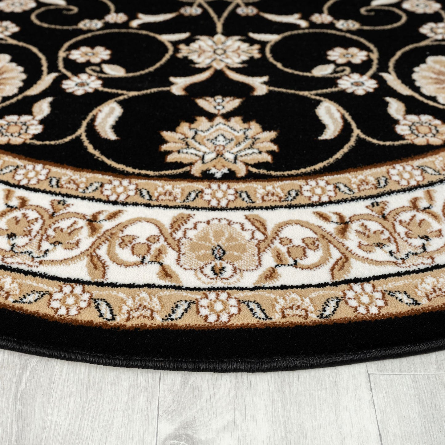 Estate 512 In Black : Round Rug