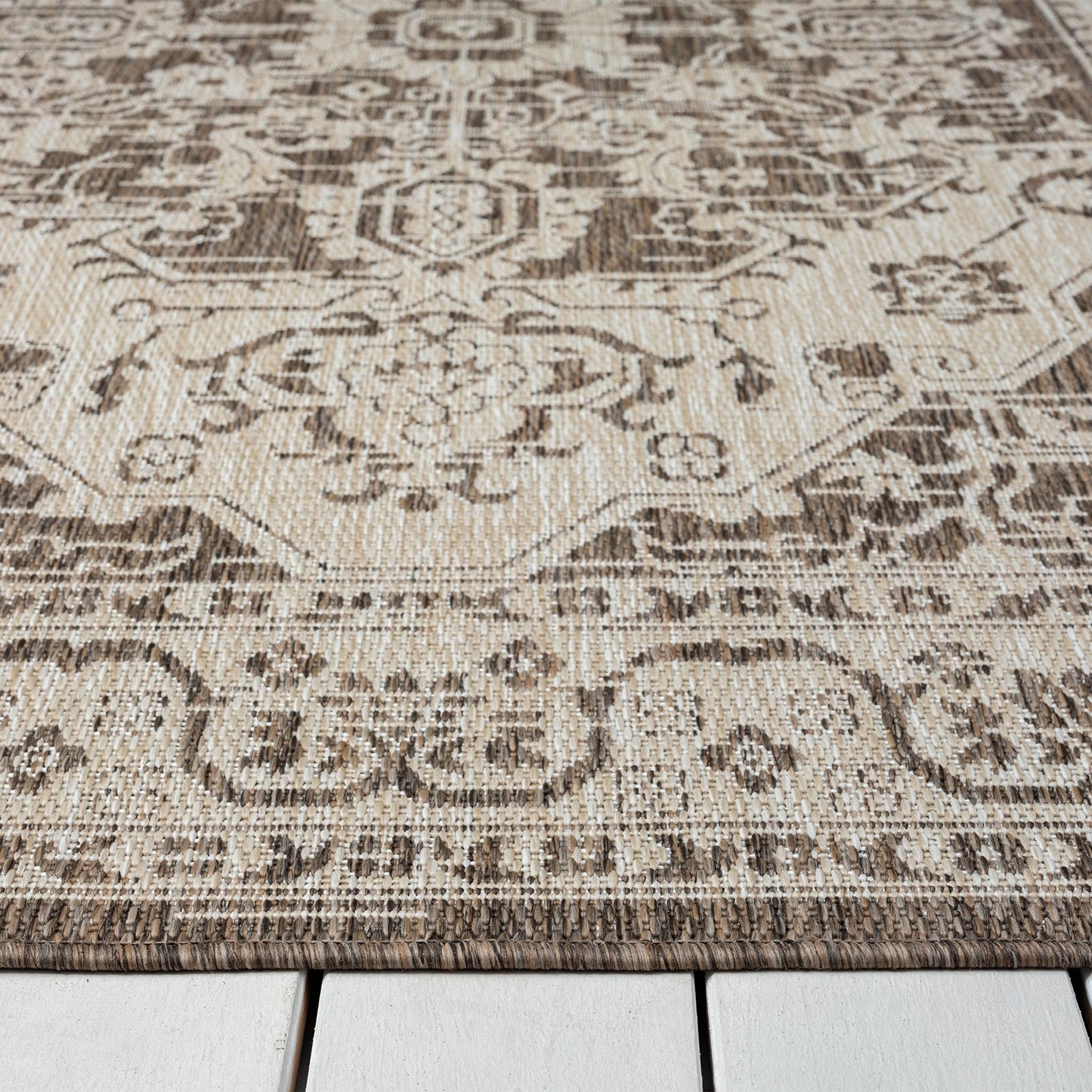 Patio 454 Honey In Brown : Runner Rug