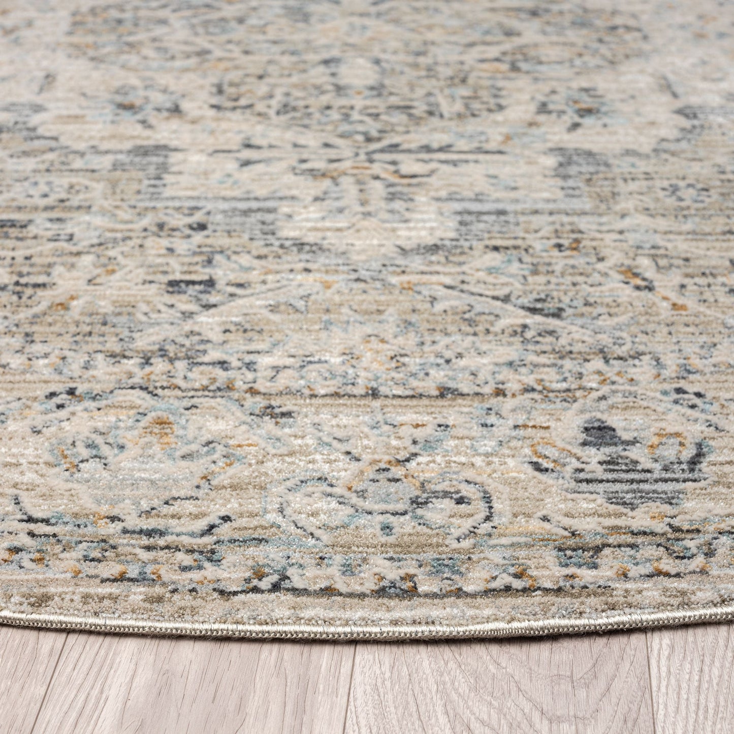 Aubrey 6753 Taupe Round Rug