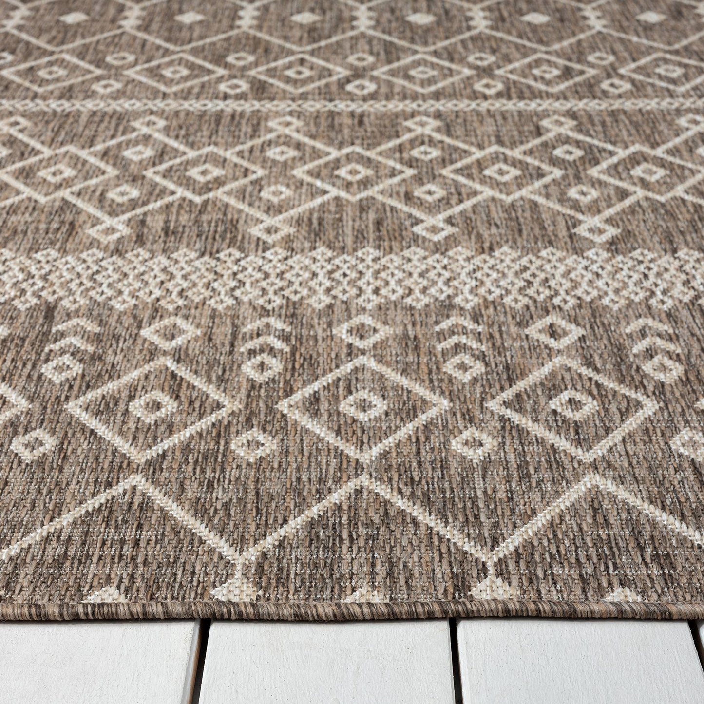 Patio 451 Almond In Brown : Runner Rug