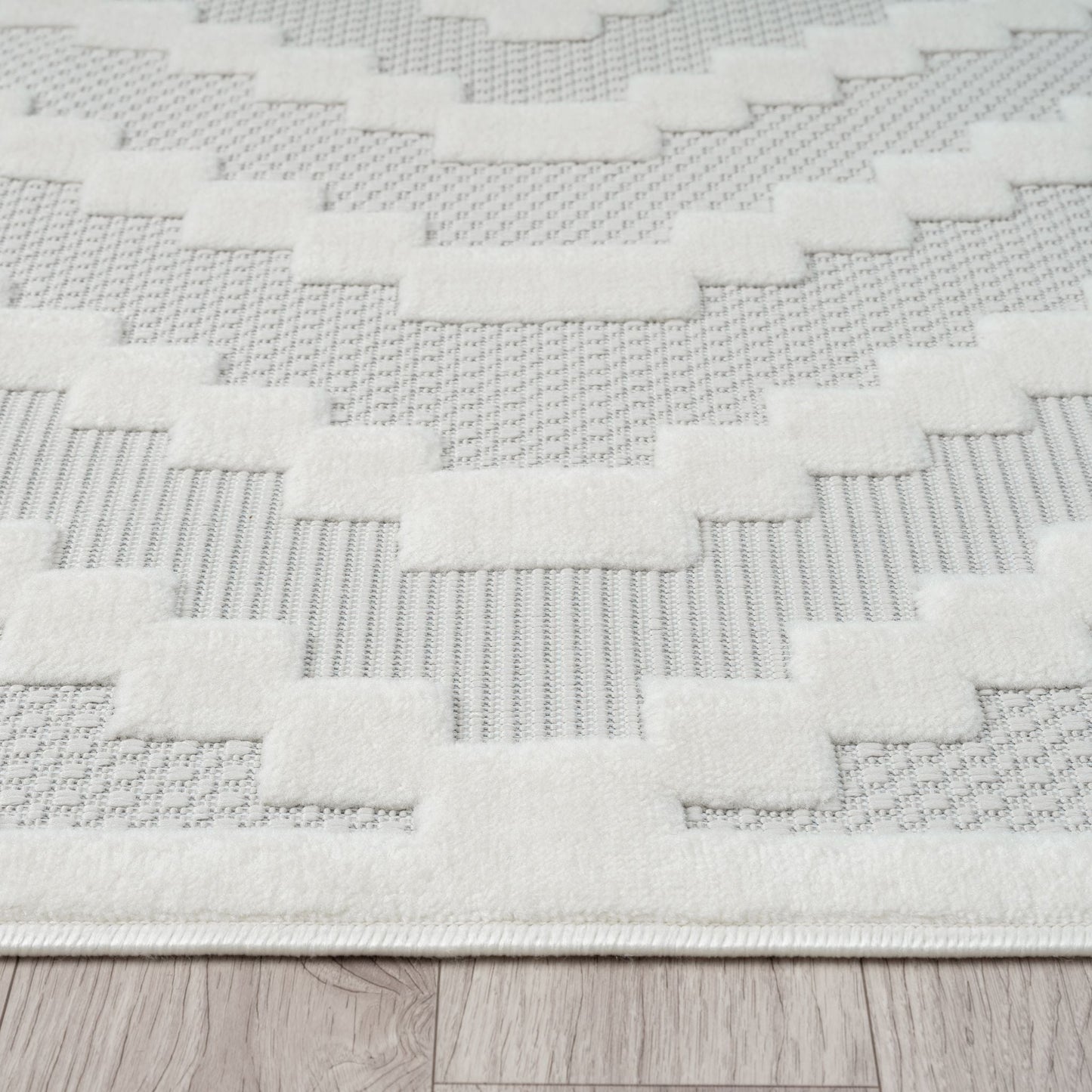 Calm 419 Linen In White : Runner Rug