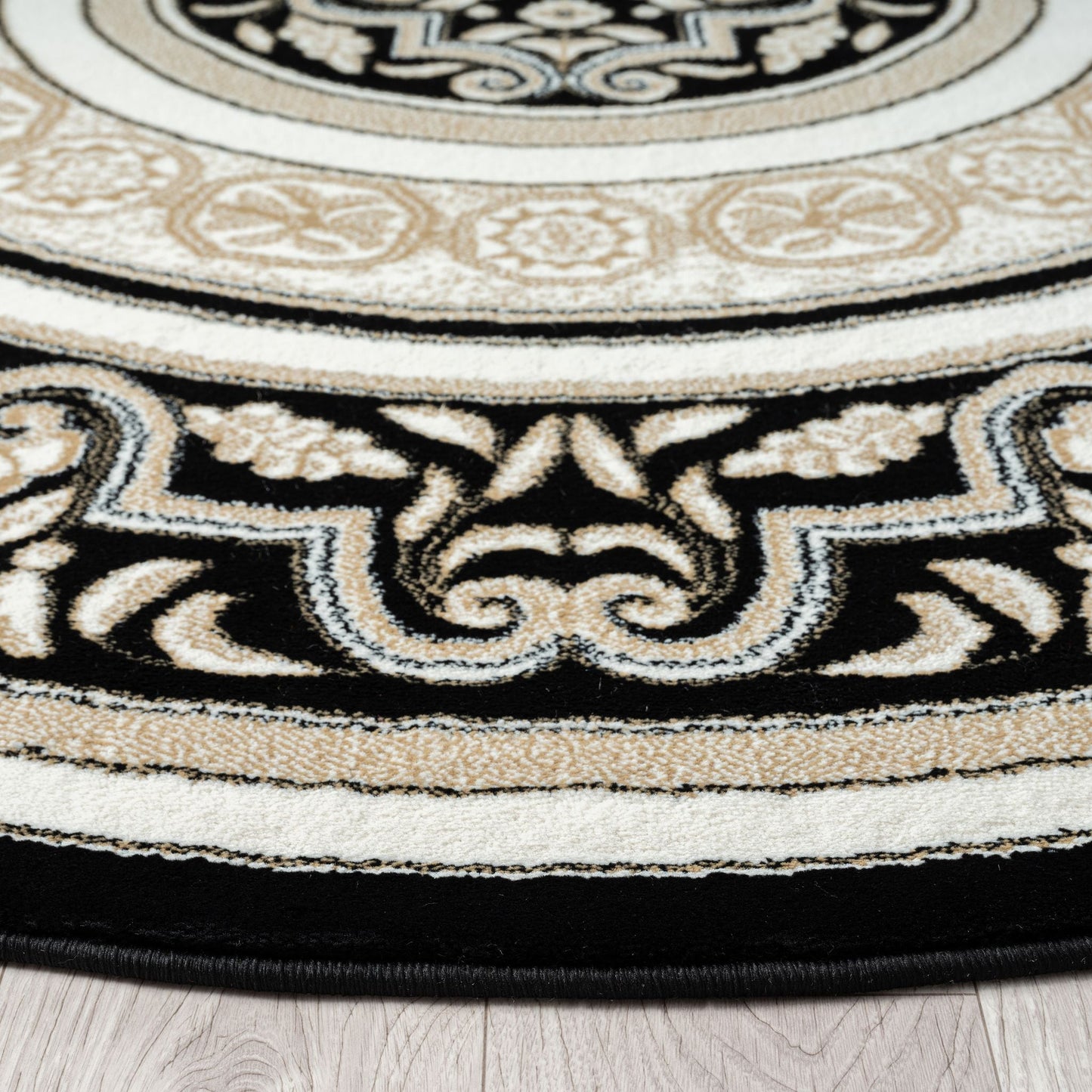 Royal 523 Black Round Rug