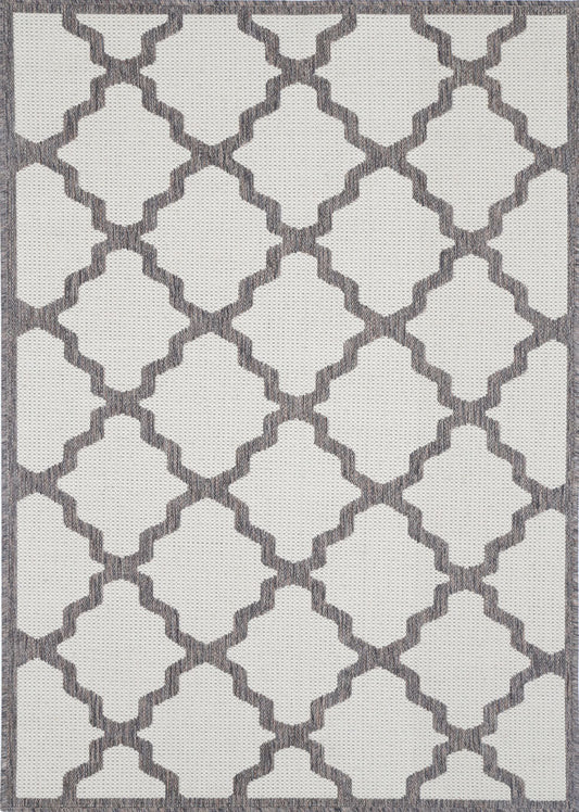 Sisalo Geometric in Cream and Grey Rug