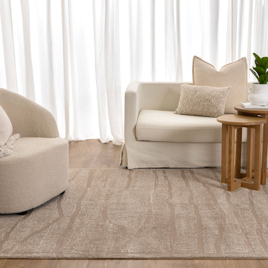 Sierra Abstract Lines in Beige Rug