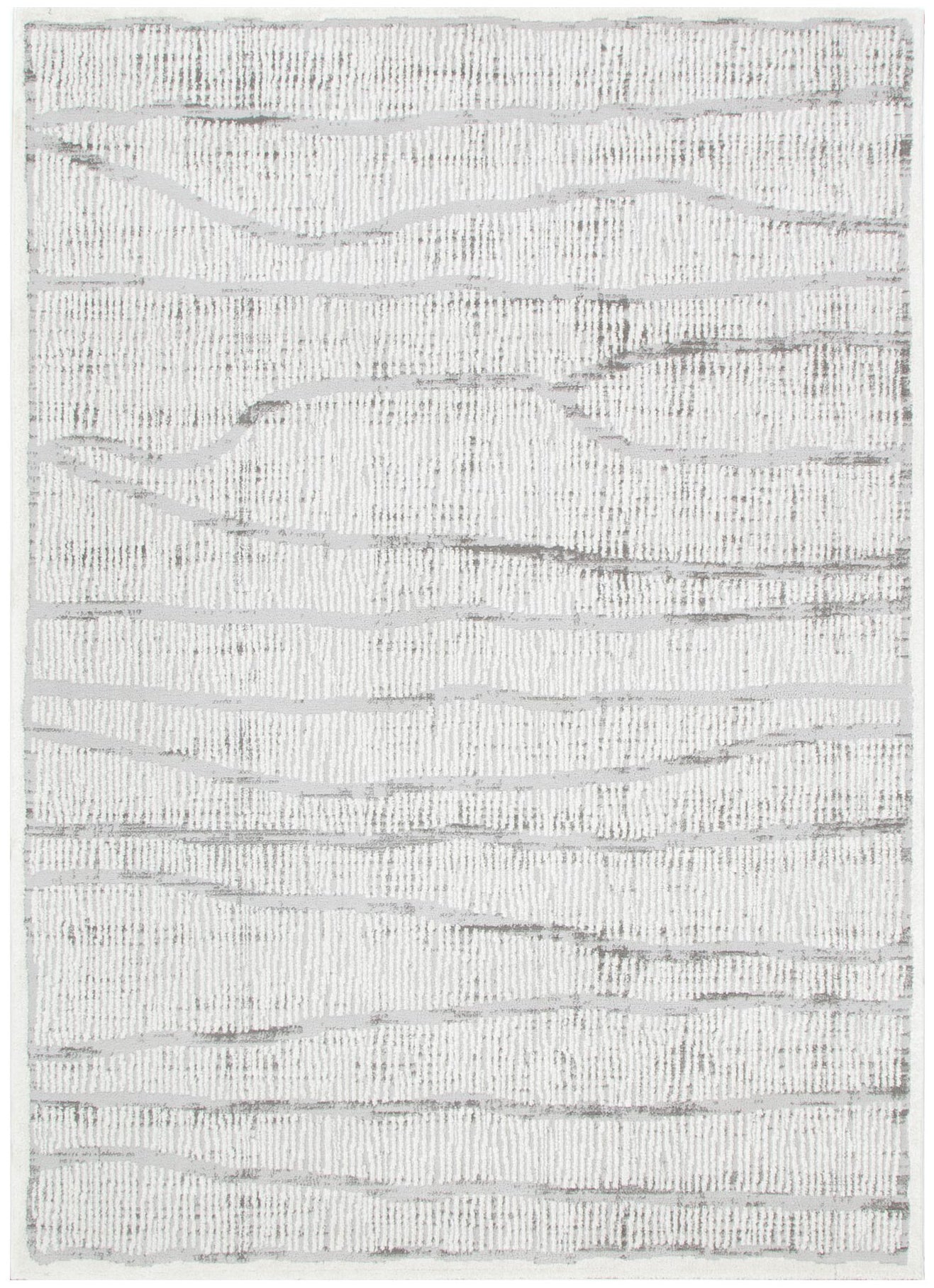 Sierra Abstract Lines in Silver Rug