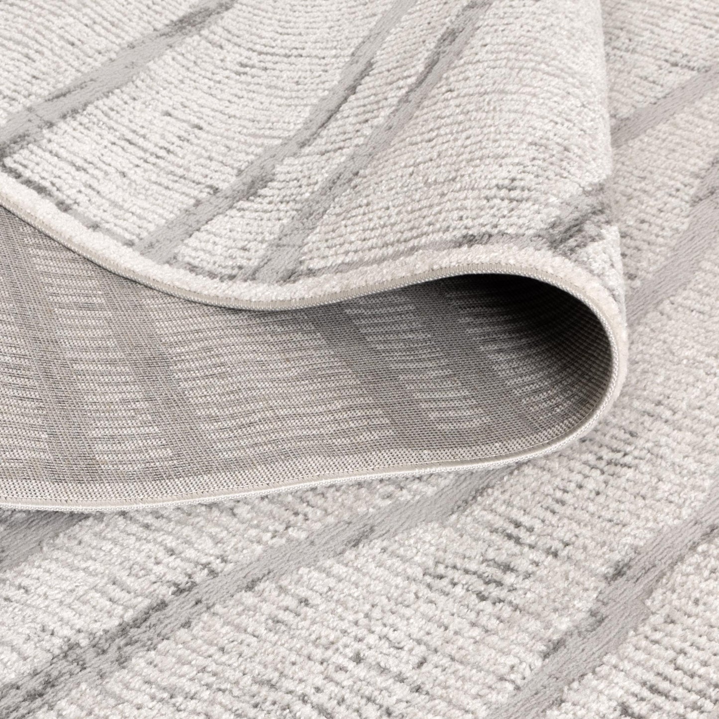 Sierra Abstract Lines in Silver Rug