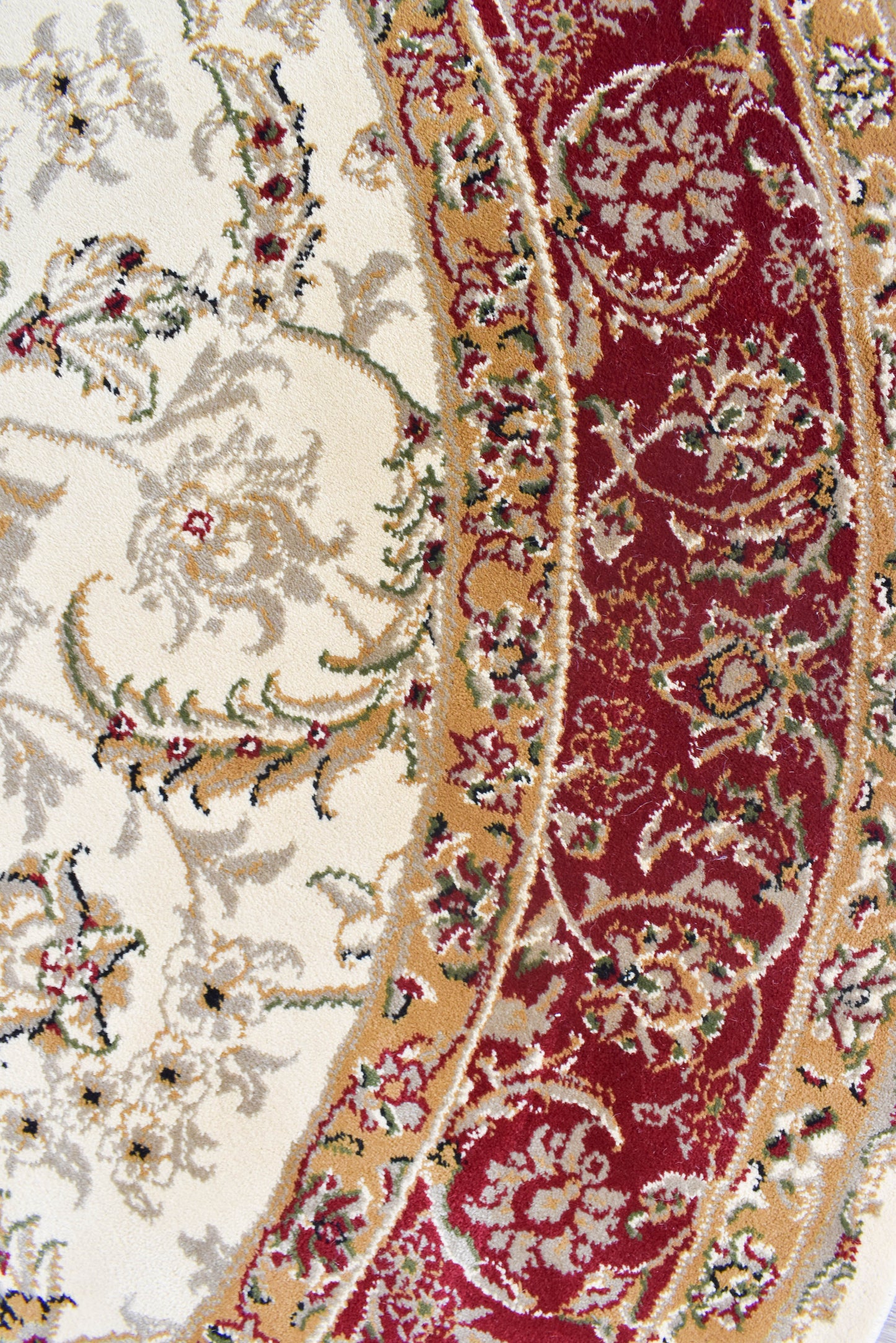 Alice High Density Turkish in Cream & Red Rug