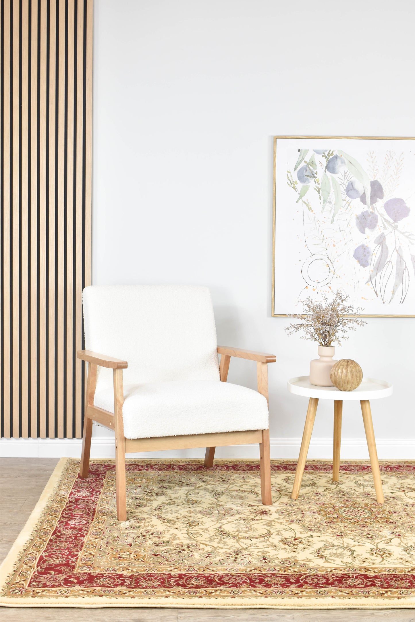 Alice High Density Turkish in Cream & Red Rug