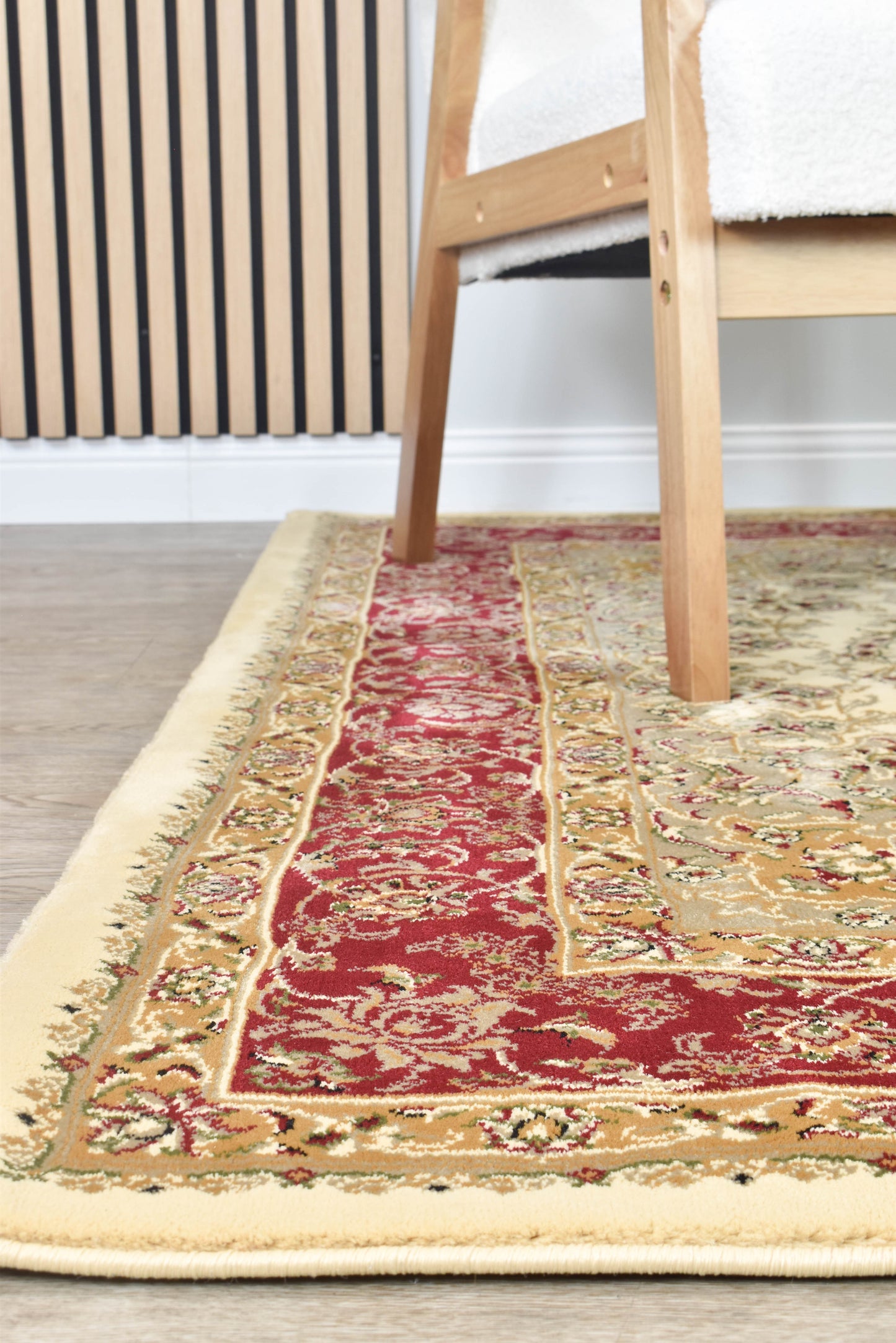 Alice High Density Turkish in Cream & Red Rug