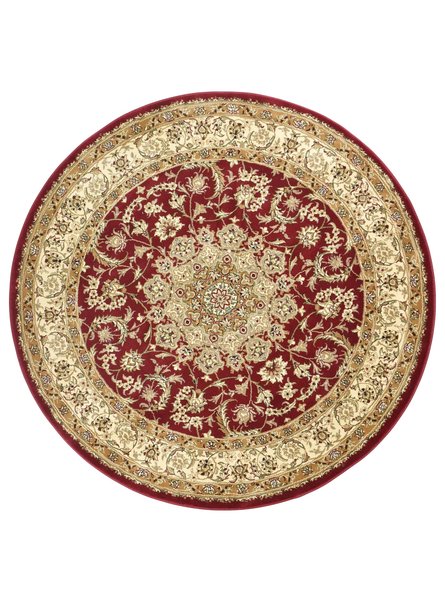 Alice High Density Turkish in Red : Round Rug – Cheapest Rugs Online