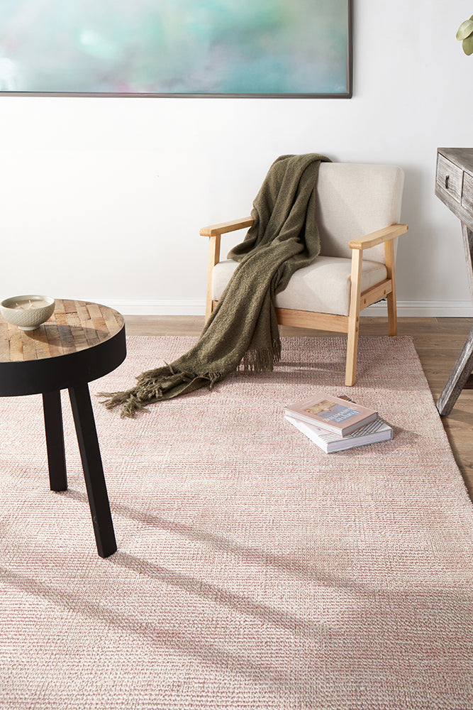 Allure Rose Cotton Rayon In Pink Rug