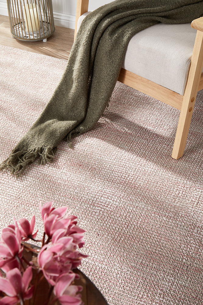 Allure Rose Cotton Rayon In Pink Rug