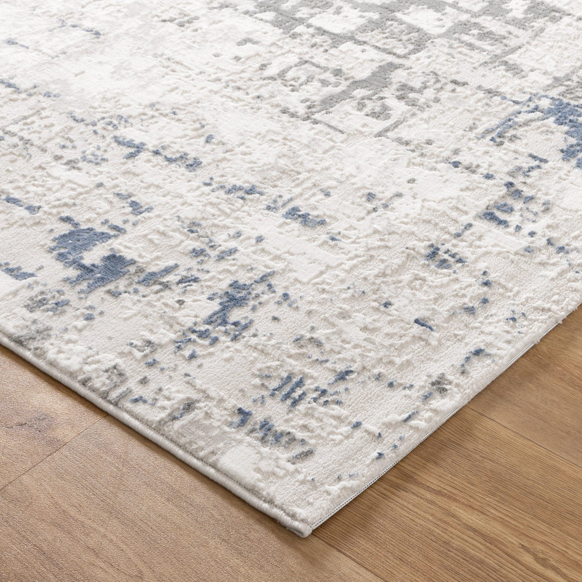 Distressed Rug Blue Amalfi Modern Distressed Lines In Blue Multi Rug – Cheapest Rugs Online