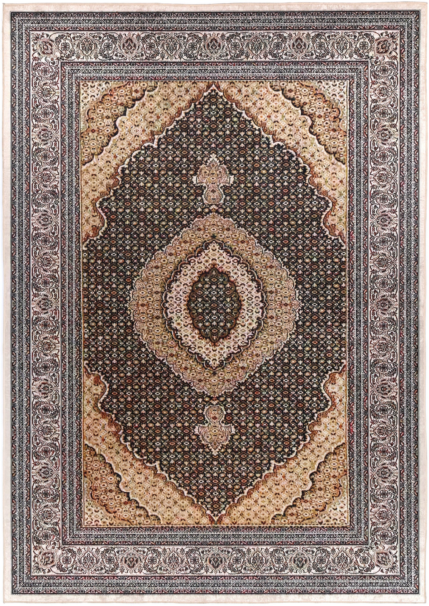 Angelic Medallion Non-Slip In Gold Rug