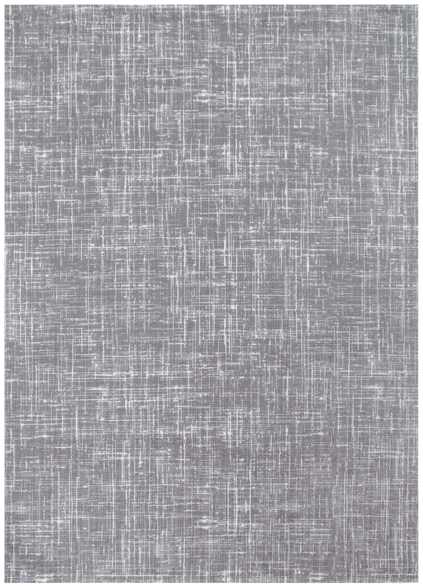 Atina Distressed Geo Lines Grey Colour Rug