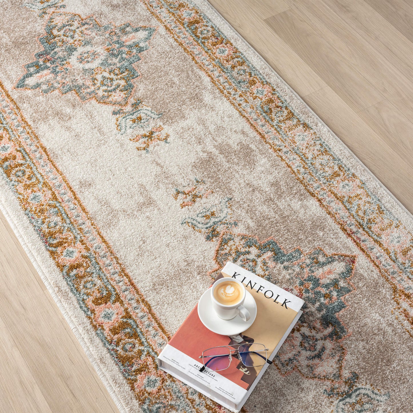 Adore Sand in Multicoloured : Runner Rug