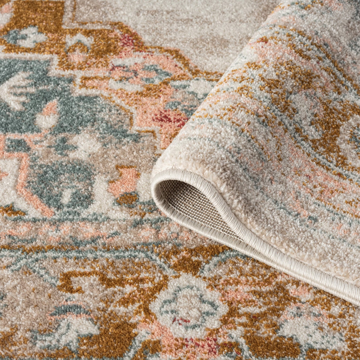 Adore Sand in Multicoloured Rug