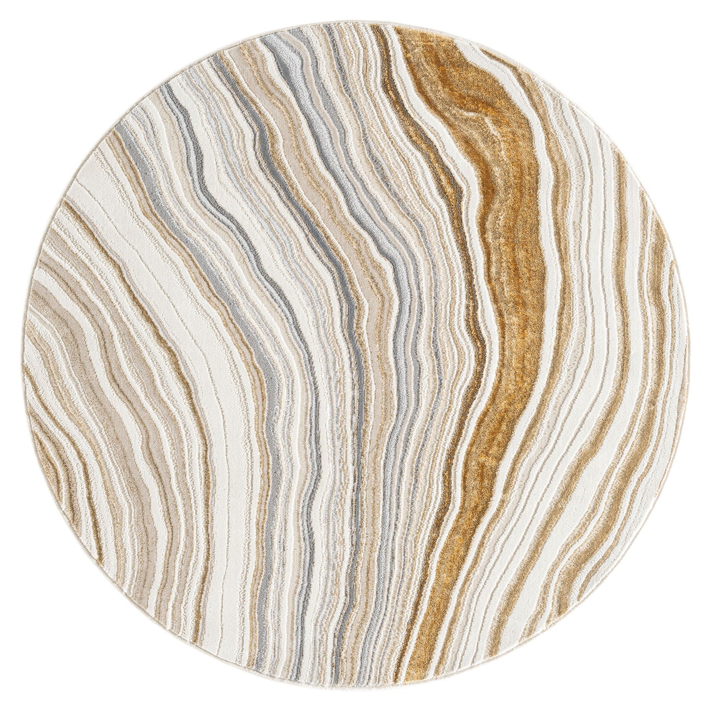 Amber Stone in Multicolured : Round Rug