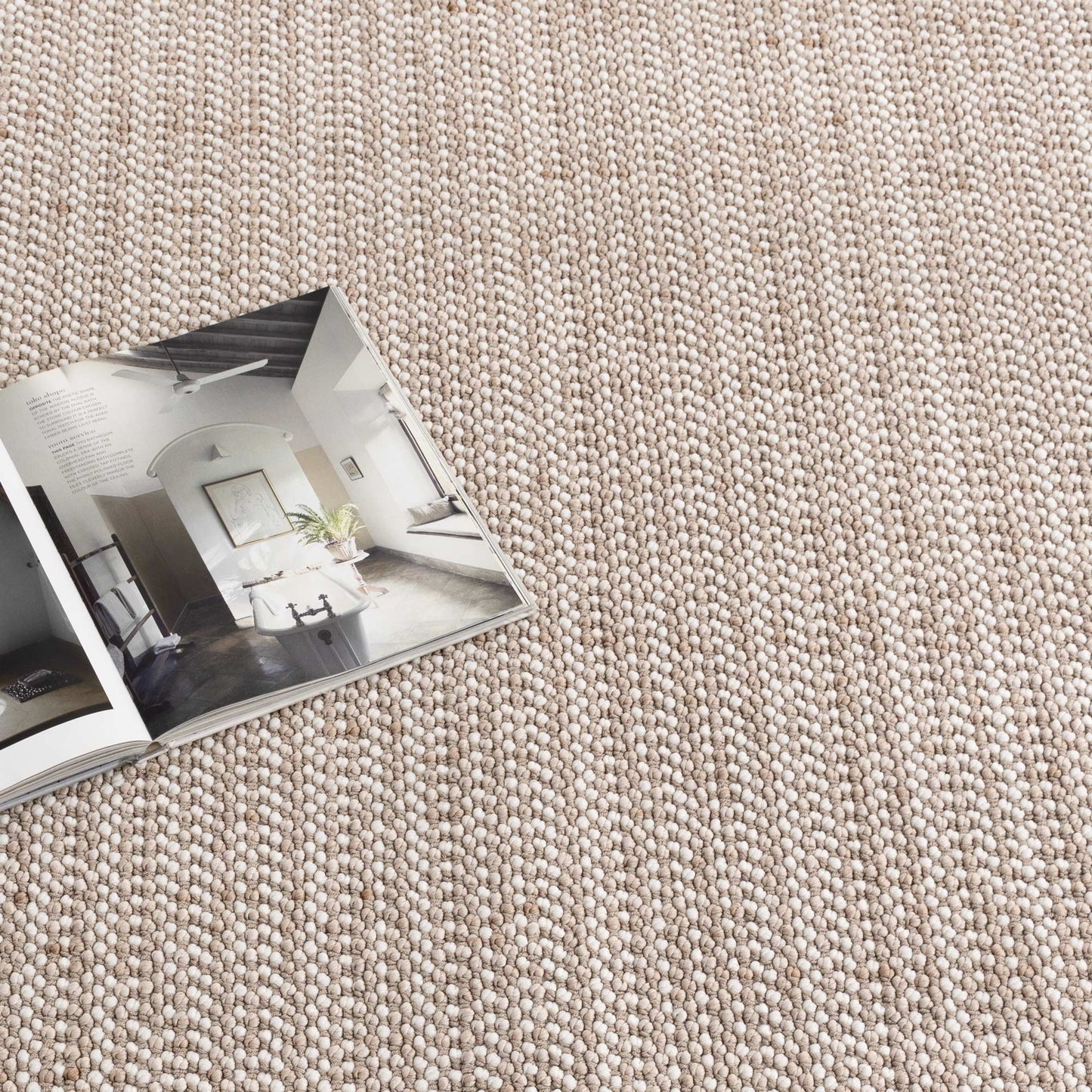 Berno Ivory Beige Loop Rug