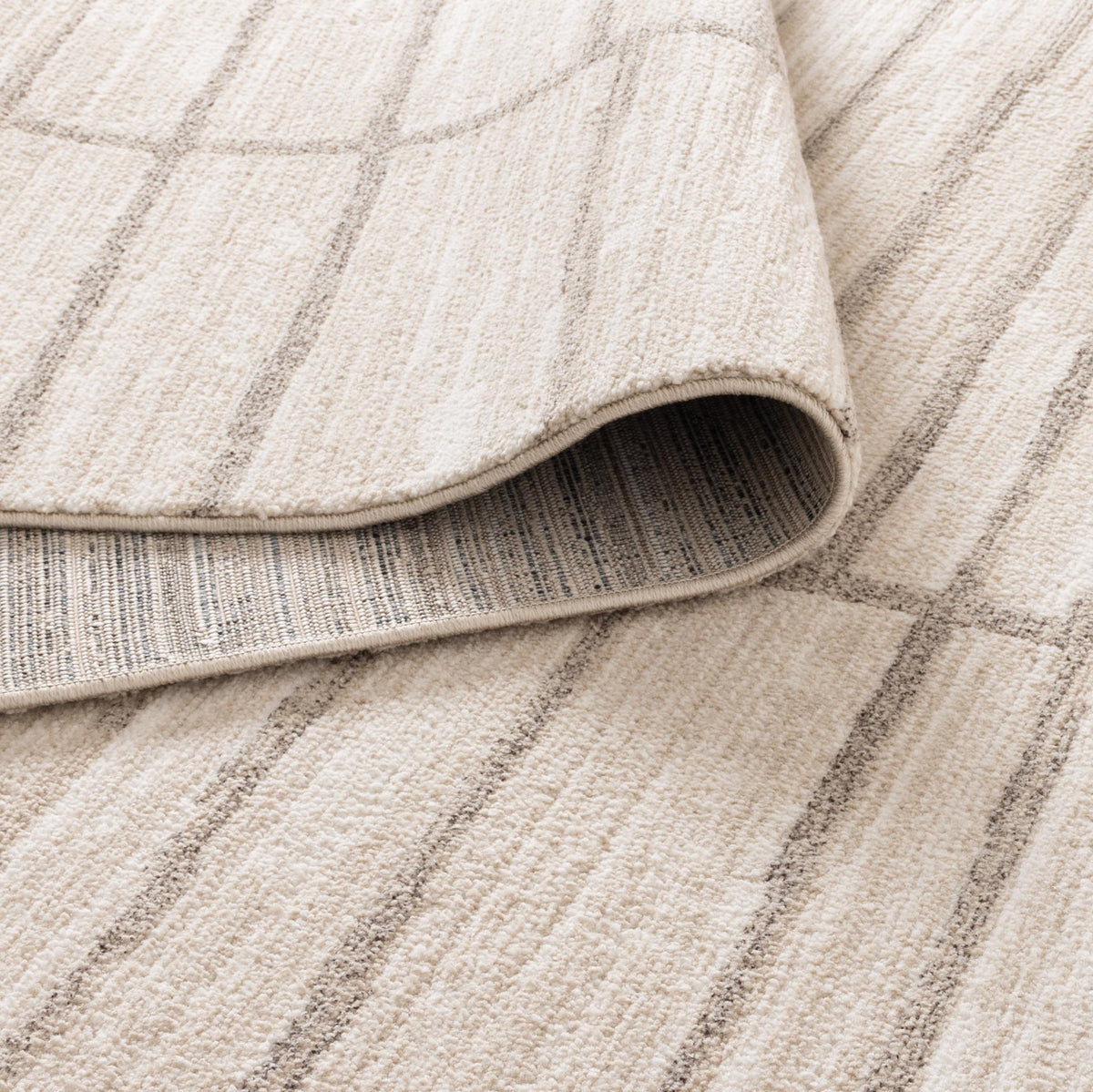 Thick Line Rug Clara Distressed Thick Lines Beige Grey Rug – Cheapest Rugs Online