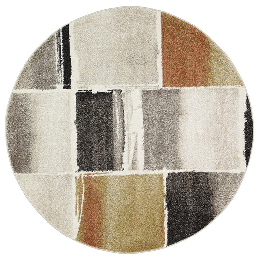 Chelsea Abstract Plush Round in Grey Rug