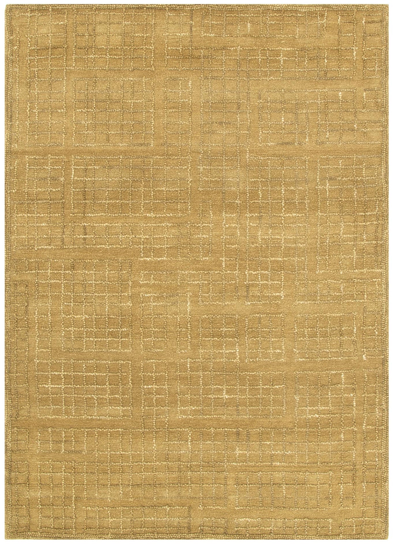 Abasco Citron Knitted Wool In Gold Rug