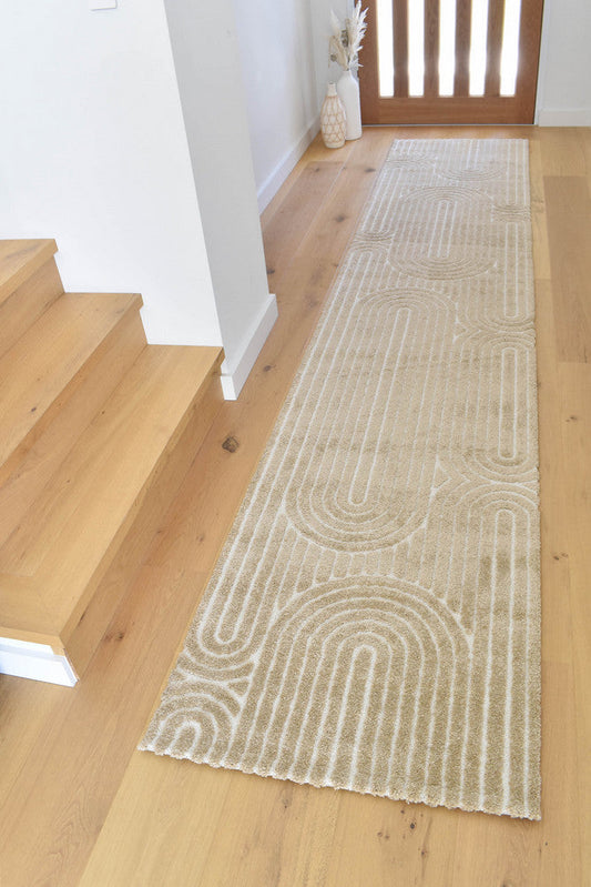 Coco Cocoa in Beige Colour : Runner Rug