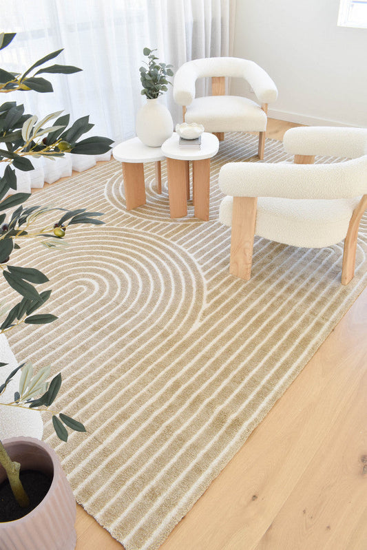 Coco Cocoa in Beige Colour Rug