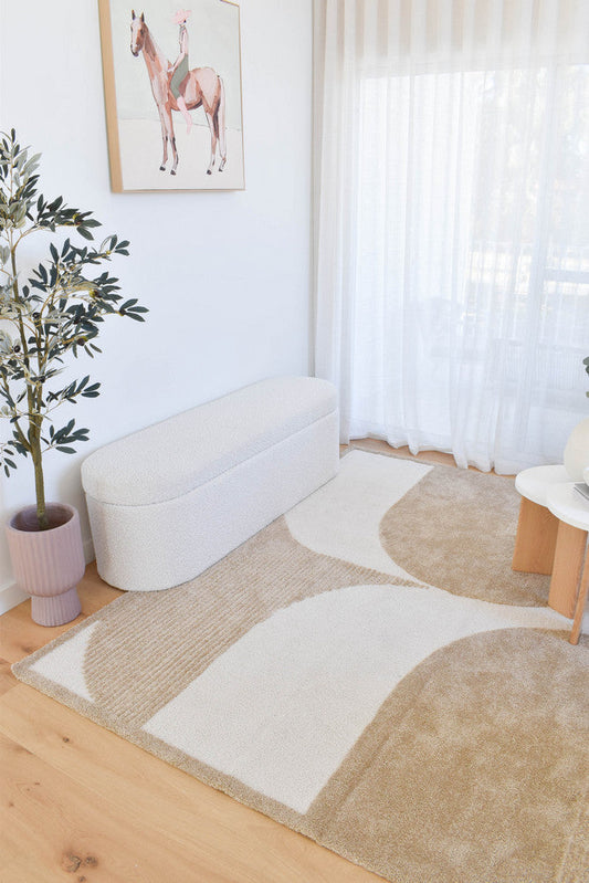 Coco Chestnut in Beige Colour Rug