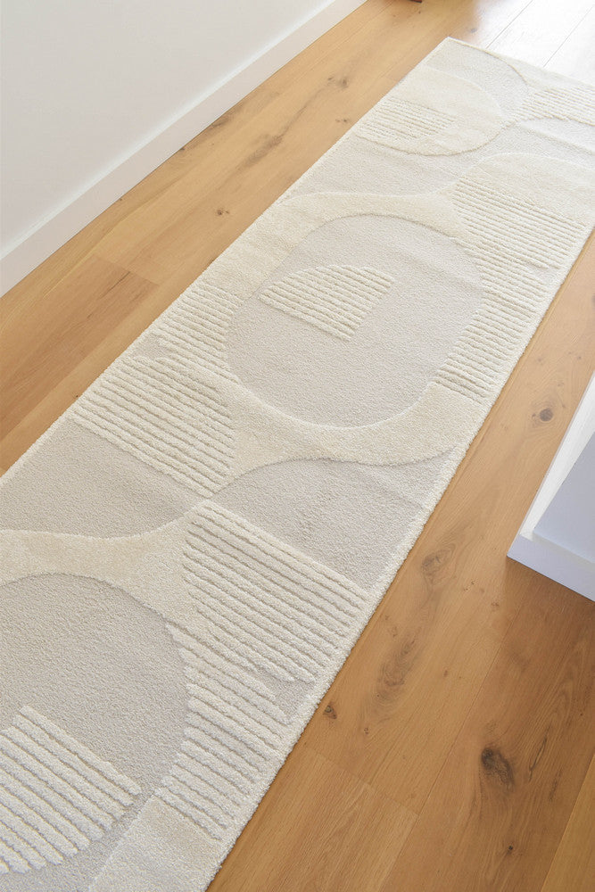 Coco Pearl in Cream Colour : Runner Rug