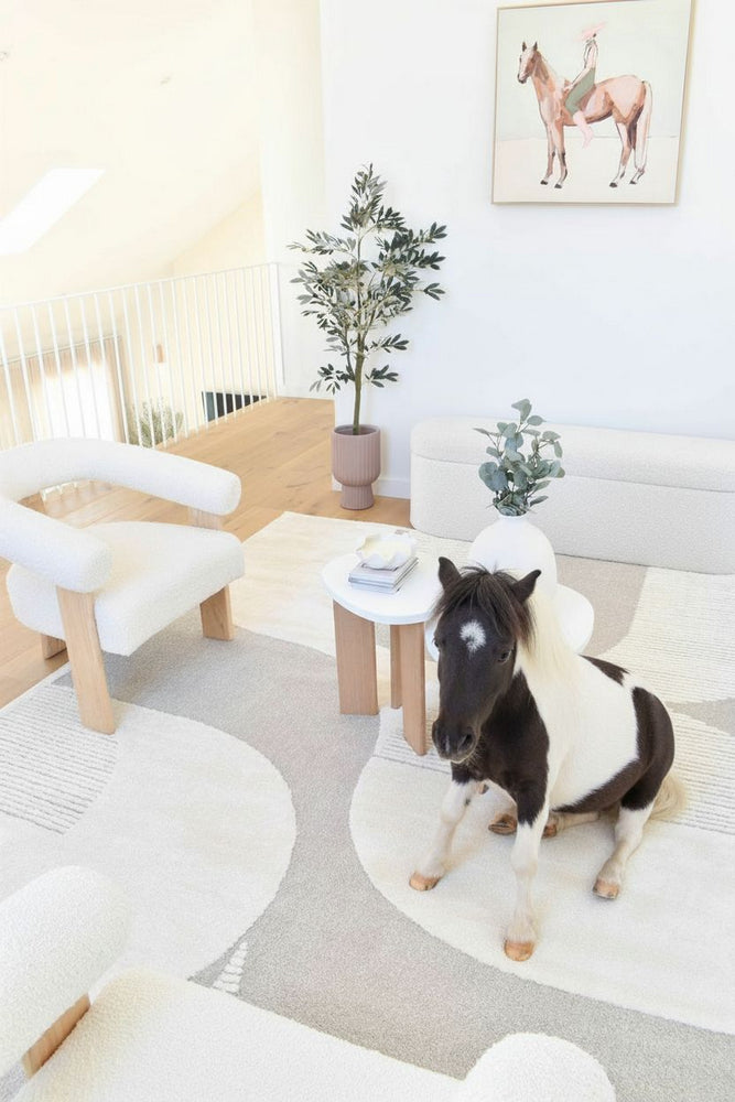 Coco Vintage in Beige Colour Rug