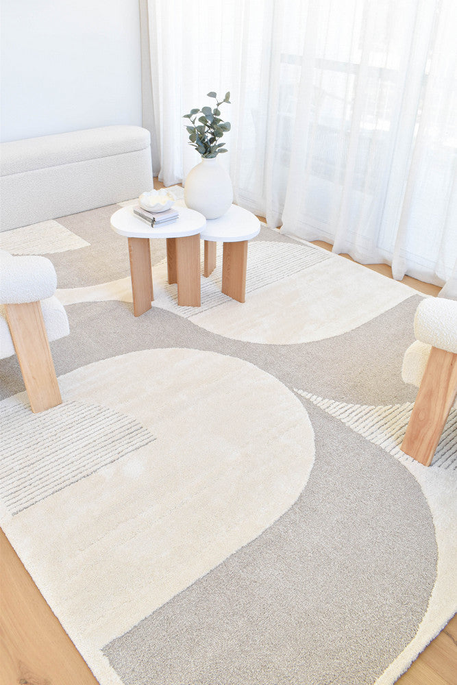 Coco Vintage in Beige Colour Rug