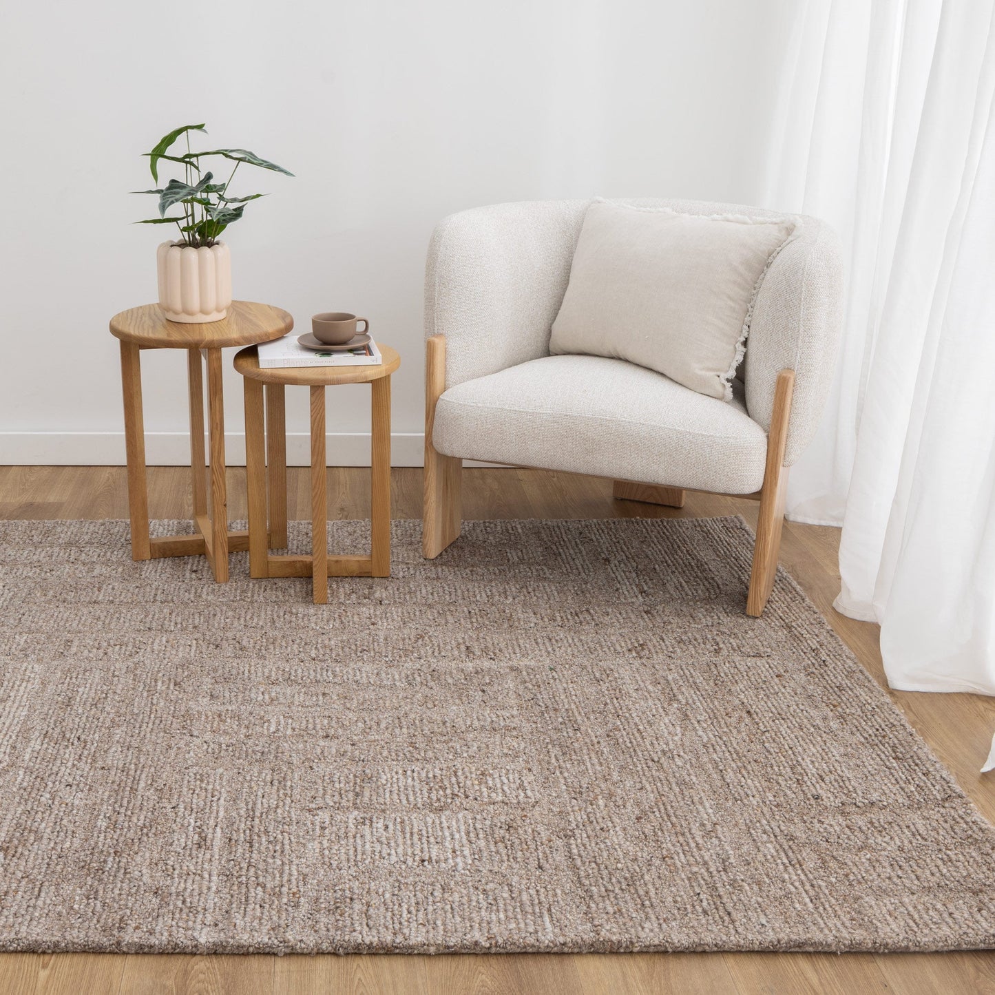 Seren Cocoa Modern Wool Rug