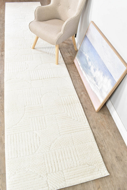 Colorado Geometric in Cream : Runner Rug
