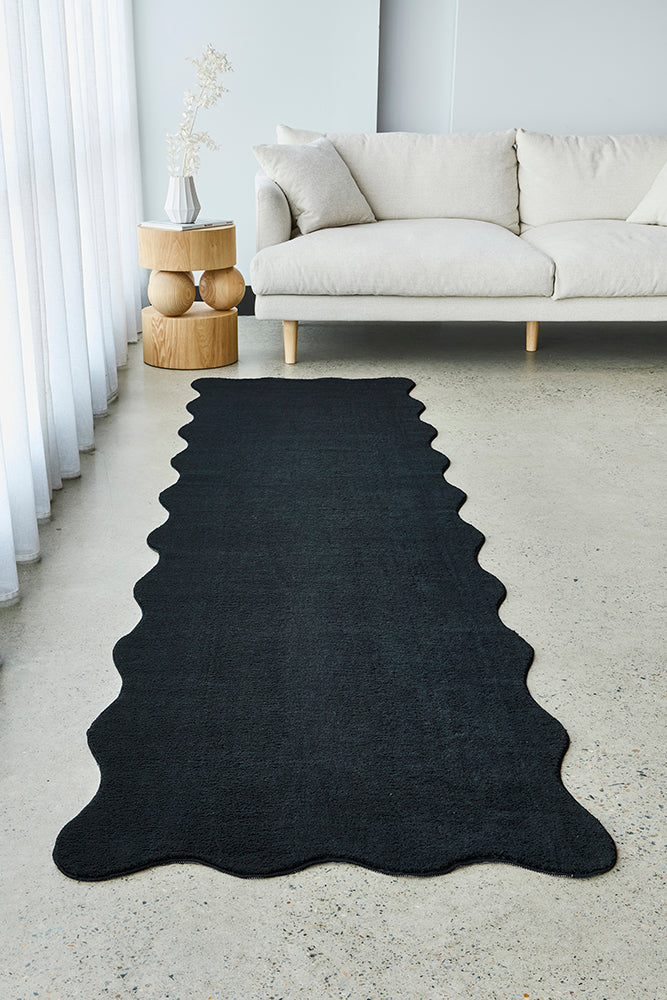 Evelyn Black Runner Rug