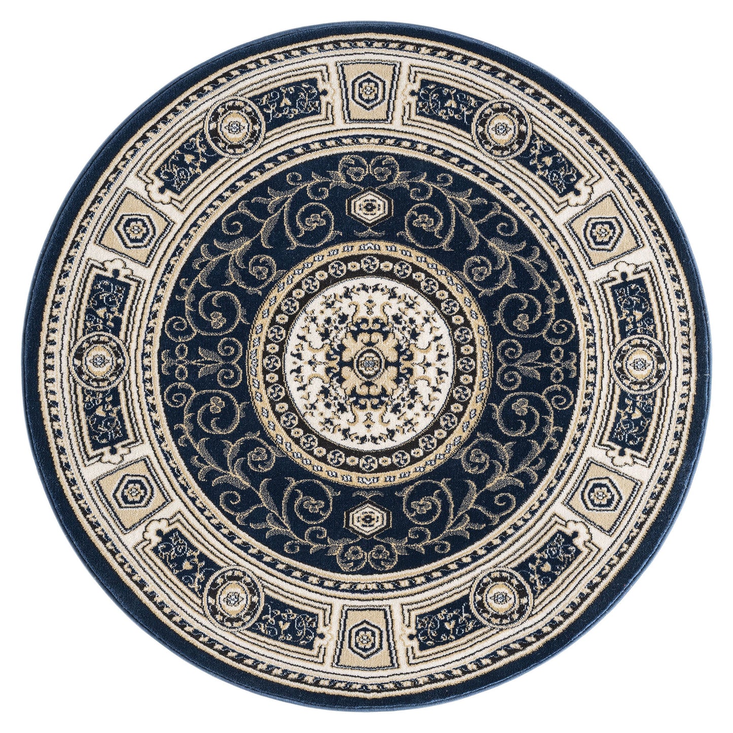 Estate in Navy : Round Rug